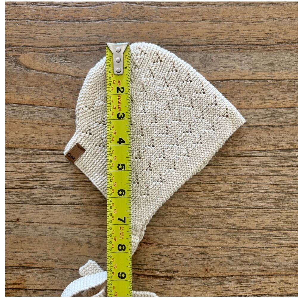 Quincy Mae Knit Pointelle Baby Bonnet - Size 3-6 months - Picture 7 of 7
